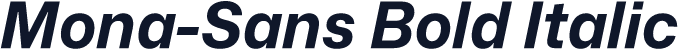 Mona-Sans Bold Italic
