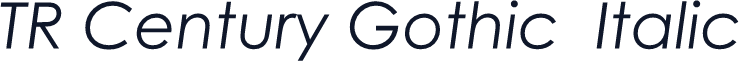 TR Century Gothic  Italic