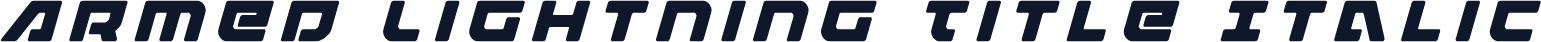 Armed Lightning Title Italic