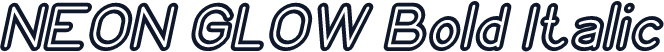 NEON GLOW Bold Italic
