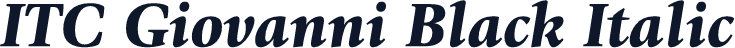 ITC Giovanni Black Italic