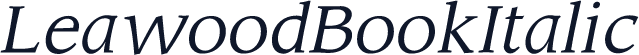 LeawoodBookItalic