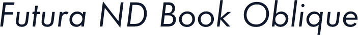 ☞Futura ND Book Oblique