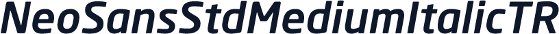 NeoSansStdMediumItalicTR