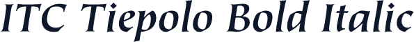ITC Tiepolo Bold Italic