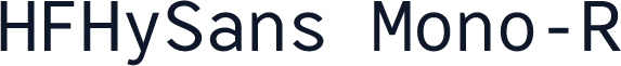 HFHySans Mono-R