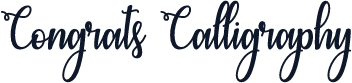 Congrats Calligraphy