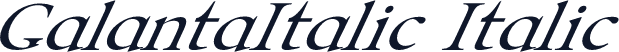 GalantaItalic Italic