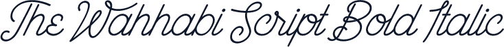 The Wahhabi Script Bold Italic