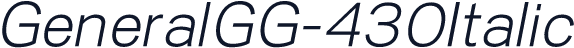 GeneralGG-430Italic