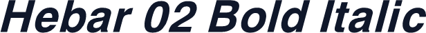 Hebar 02 Bold Italic