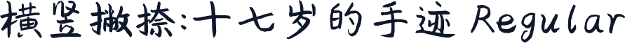 横竖撇捺：十七岁的手迹 Regular