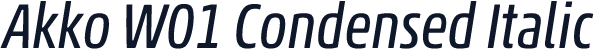 Akko W01 Condensed Italic