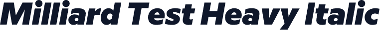 Milliard Test Heavy Italic