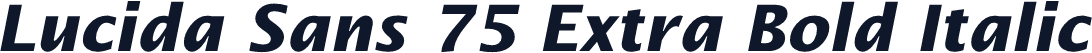 Lucida Sans 75 Extra Bold Italic