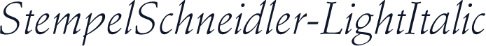 StempelSchneidler-LightItalic