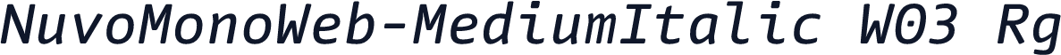 NuvoMonoWeb-MediumItalic W03 Rg