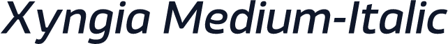 Xyngia Medium-Italic