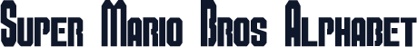 Super Mario Bros Alphabet