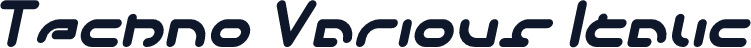 Techno Various Italic