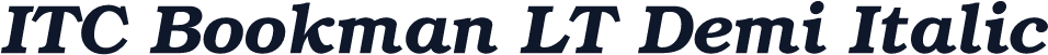 ITC Bookman LT Demi Italic