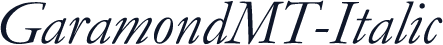 GaramondMT-Italic