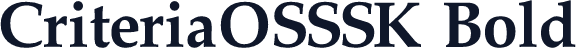 CriteriaOSSSK Bold