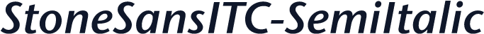 StoneSansITC-SemiItalic