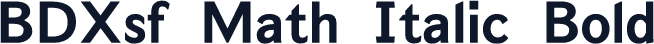 BDXsf Math Italic Bold