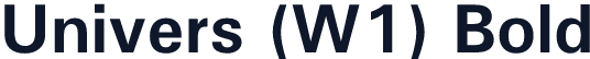Univers (W1) Bold