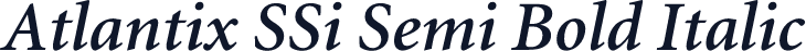 Atlantix SSi Semi Bold Italic