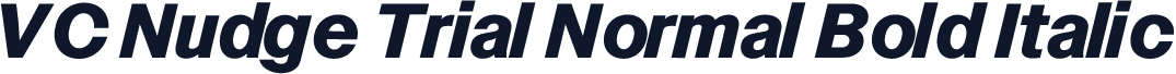 VC Nudge Trial Normal Bold Italic
