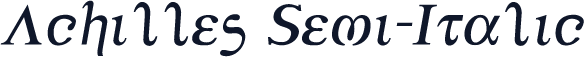 Achilles Semi-Italic