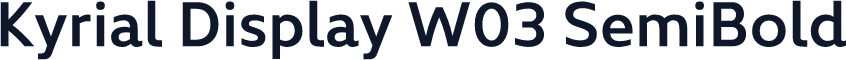 Kyrial Display W03 SemiBold