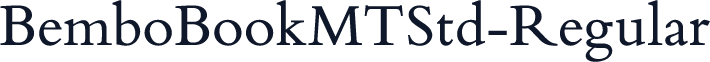 BemboBookMTStd-Regular