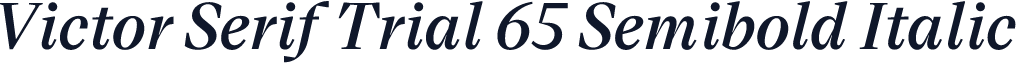 Victor Serif Trial 65 Semibold Italic