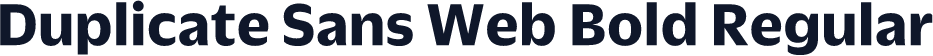 Duplicate Sans Web Bold Regular