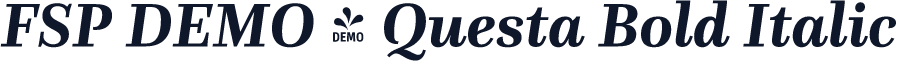 FSP DEMO - Questa Bold Italic