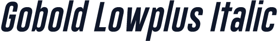 Gobold Lowplus Italic