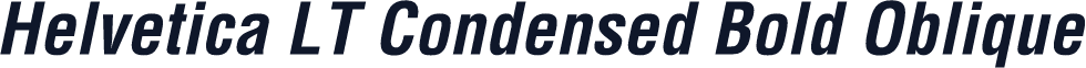Helvetica LT Condensed Bold Oblique