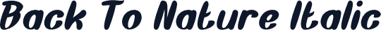 Back To Nature Italic
