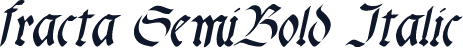 fracta SemiBold Italic