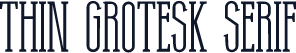 Thin Grotesk Serif