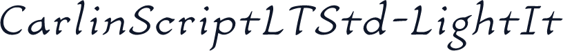 CarlinScriptLTStd-LightIt