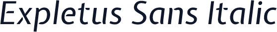 Expletus Sans Italic