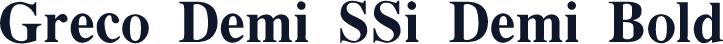 Greco Demi SSi Demi Bold