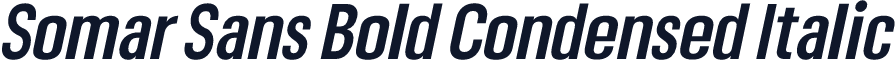 Somar Sans Bold Condensed Italic