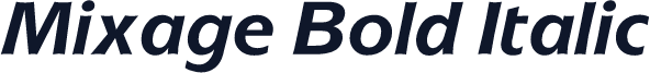 Mixage Bold Italic