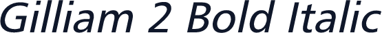 Gilliam 2 Bold Italic