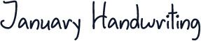 January Handwriting
